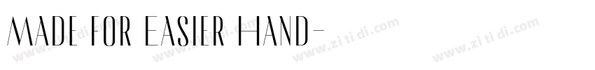 Made for Easier Hand字体转换